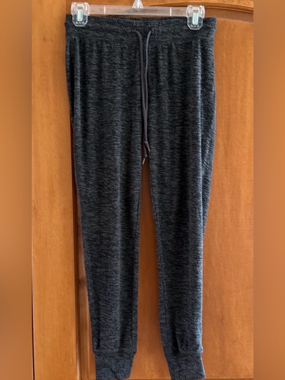 Live Love Dream Space Dye Gray Drawstring Jogger Sweatpants Loungewear Medium